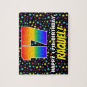 Puzzle 17e anniversaire — Amusant, Colorful Star Motif de (Vertical)