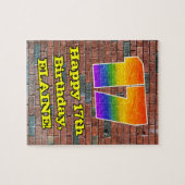 Puzzle 17e anniversaire : Arc-en-ciel amusant inspiré par (Horizontal)