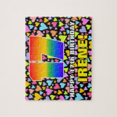 Puzzle 17e anniversaire — Formes de coeur amusantes et ai (Vertical)