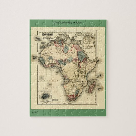 Puzzle 1874 Map of Africa Antique African Print (Vertical)