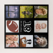 Puzzle 18e anniversaire 18 photo collage garçon noir (Horizontal)