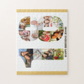 Puzzle 18e anniversaire Collage photo Neutre Numéro 18 (Vertical)