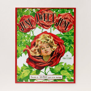 Puzzle 1908 Juin Sweet Juin feuille musique couverture im