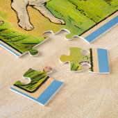 Puzzle 1914 deux chiens en course (Côté)