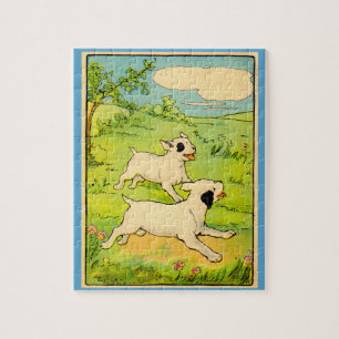 Puzzle 1914 deux chiens en course