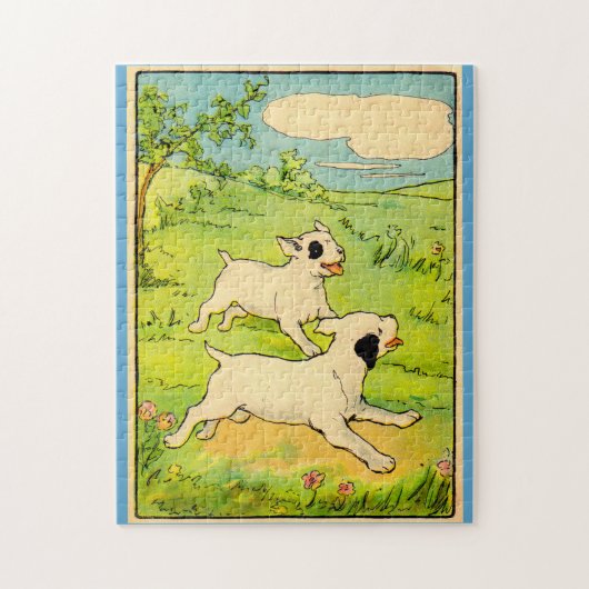 Puzzle 1914 deux chiens en course (Vertical)
