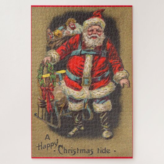 Puzzle 1915 Santa Claus with his sleigh and toys (Vertical)