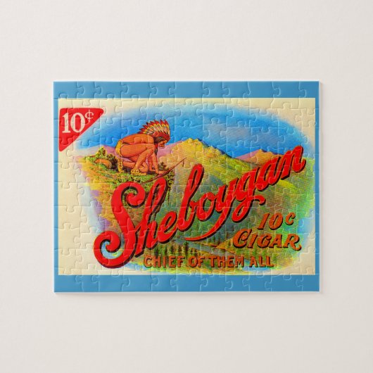 Puzzle 1920s Sheboygan cigar label (Horizontal)