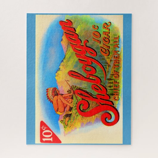 Puzzle 1920s Sheboygan cigar label (Vertical)