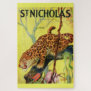 Puzzle 1929 Revue Saint-Nicolas couverture léopard