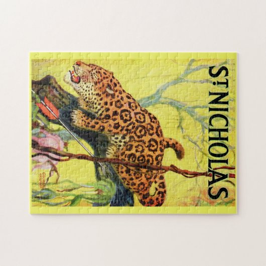 Puzzle 1929 Revue Saint-Nicolas couverture léopard (Horizontal)