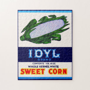 Puzzle 1930 Idyl Sweet Corn étiquette