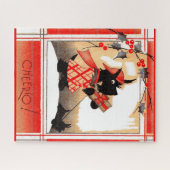 Puzzle 1930s Christmas Scottie dog says ‘Cheerio’ (Horizontal)