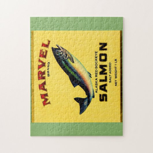 Puzzle 1930s Marvel saumon peut étiquette (Vertical)