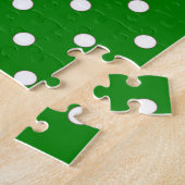 Puzzle 1950 vert avec des points blancs (Côté)