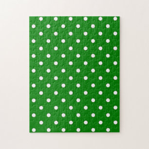 Puzzle 1950 vert avec des points blancs