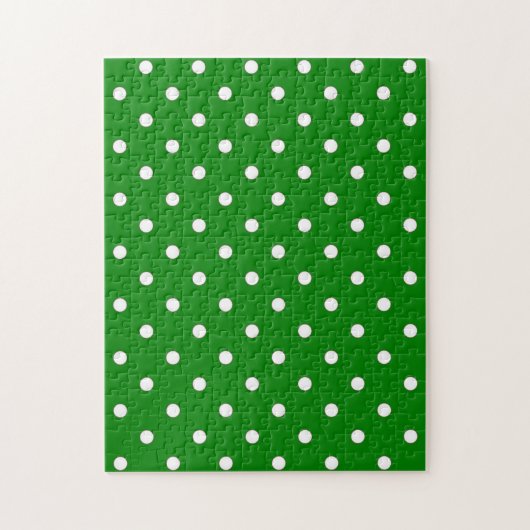 Puzzle 1950 vert avec des points blancs (Vertical)