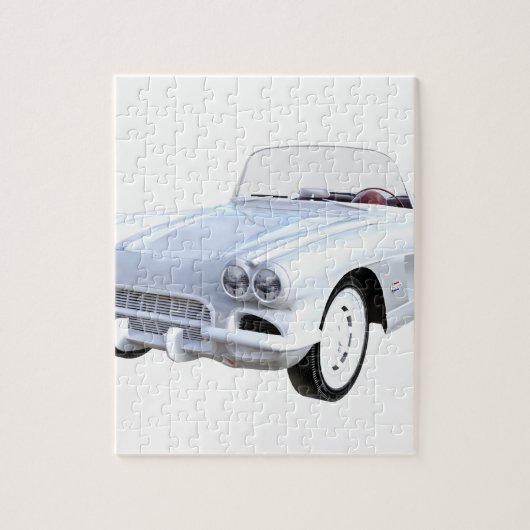 Puzzle 1961 blanc Corvette (Vertical)