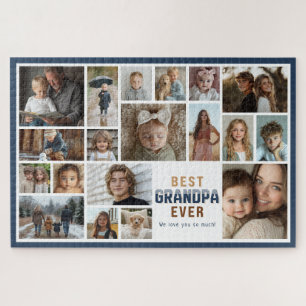 Puzzle 19 Meilleur Grand-Père Collage de Photos