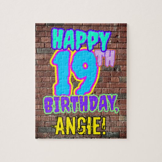Puzzle 19e anniversaire ~ Amusant, Graffiti urbain inspir (Vertical)