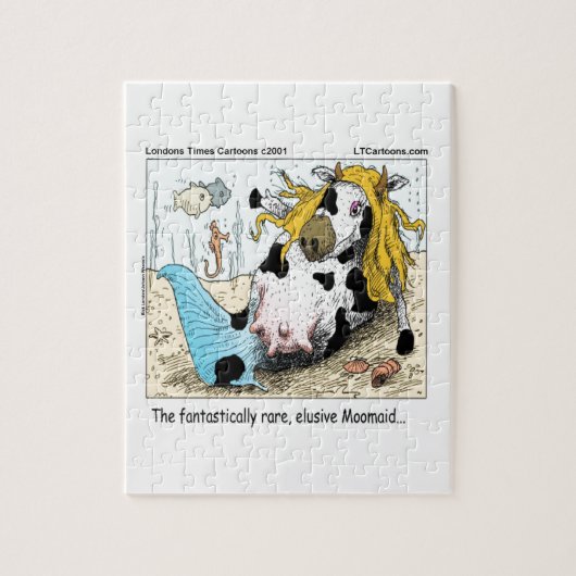 Puzzle 1/2 Vache 1/2 Sirène Moomaid Drôle (Vertical)