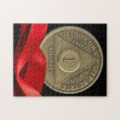 Puzzle 1 An A Anniversaire Coin Rouge Ruban (Horizontal)