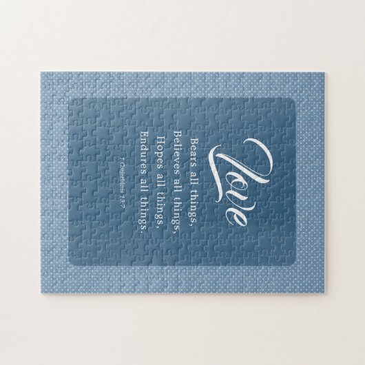 Puzzle 1 Corinthiens 13:7 L'amour supporte tout (Horizontal)