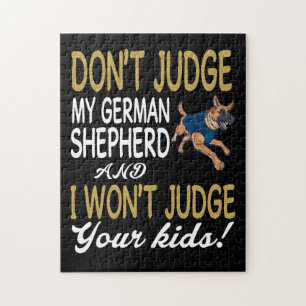 Puzzle 1 Ne juge pas mon berger allemand et je ne le juge