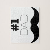 Puzzle #1 Papa Mustache noire - Numéro Un (Vertical)