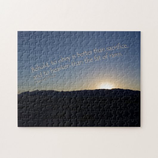 Puzzle 1 Samuel 15:22 Coucher du soleil (Horizontal)