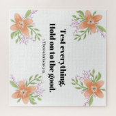Puzzle 1 Thessaloniciens 5:21 Bible Verse Floral (Horizontal)