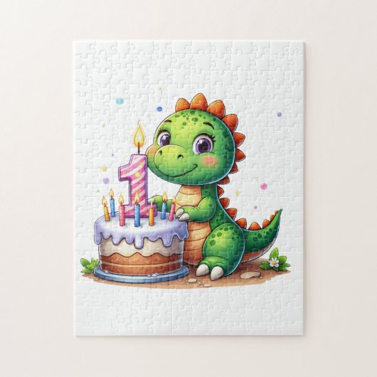 Puzzle 1er anniversaire de Dino (Vertical)