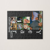 Puzzle 1er anniversaire mariage personnalisé 7 photo coll (Horizontal)