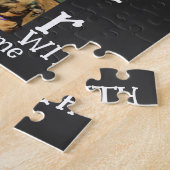 Puzzle 1er anniversaire mariage personnalisé 7 photo coll (Côté)