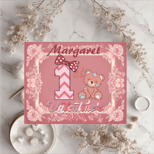 Puzzle 1er ours en peluche de la Saint-Valentin avec ruba