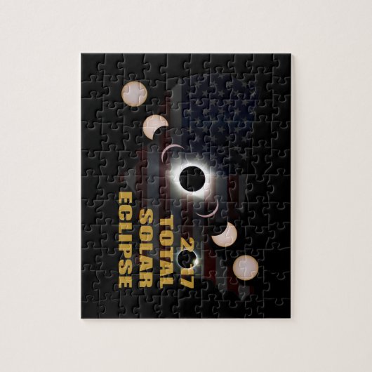 Puzzle 2017 phases totales d'éclipse solaire (Vertical)