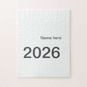 Puzzle 2026 2027 2028 nom titre ici année lettre gras