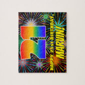 Puzzle 21e anniversaire : Feu d'artifice festif amusant e (Vertical)