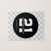 Puzzle 21e anniversaire personnalisé Moderne et élégant (Horizontal)