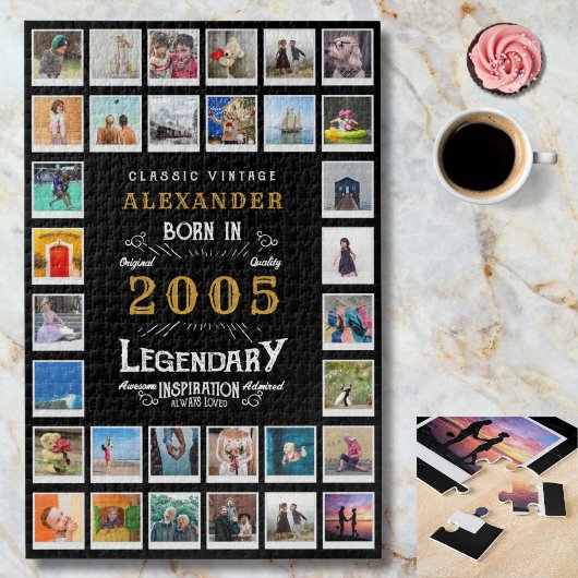 Puzzle 21st Birthday 2005 Legend Memories Photo Collage