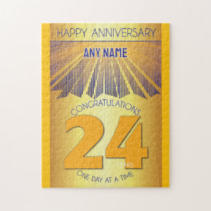 Puzzle 24 ans   Cadeau personnalisé d'anniversaire de 12 