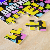 Puzzle 24e anniversaire — Formes de coeur amusantes et ai (Côté)