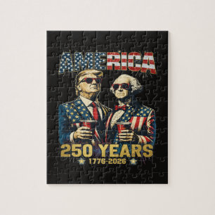 Puzzle 250 Ans d'Amérique Anniversaire 250e Trump