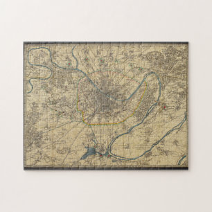 Puzzle 252 mapa antiguo de París Legpuzzel