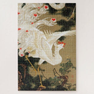 Puzzle 25. 老 松 白 図, 冲 Pine et Phoenix, Jakuchu Ito, 若
