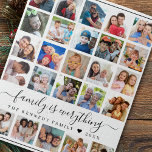 Puzzle 25 Citation Collage Multiphoto Nom de famille<br><div class="desc">Apportez des souvenirs émouvants à la vie avec notre puzzle. Créez votre propre collage photo de 25 pièces qui reflète les individus que vous chérissez le plus. Ajoutez une touche de personnalisation avec votre nom de famille et rappelez-vous que "la famille est tout". Découvrez votre chef-d'oeuvre une pièce à la...</div>