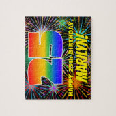 Puzzle 25e anniversaire : Feu d'artifice festif amusant e (Vertical)