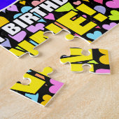 Puzzle 25e anniversaire — Formes de coeur amusantes et ai (Côté)