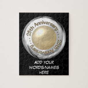 Puzzle 25ème Anniversaire ("argent" et "perle" "à trois