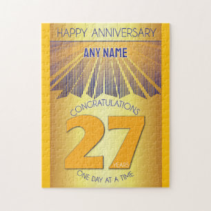 Puzzle 27 ans Cadeau personnalisé d'anniversaire de 12